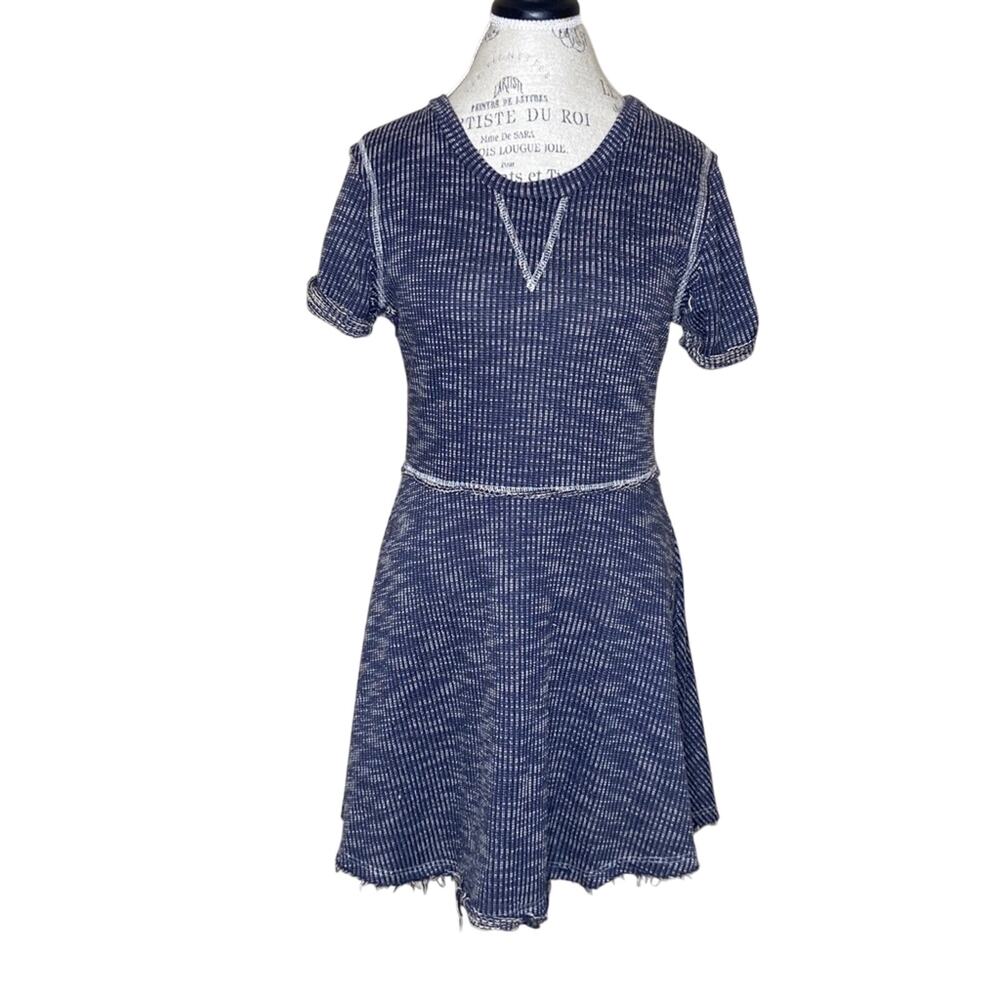 Promesa Fit & flare Short Sleeve Dress In Blue Women's Size Medium